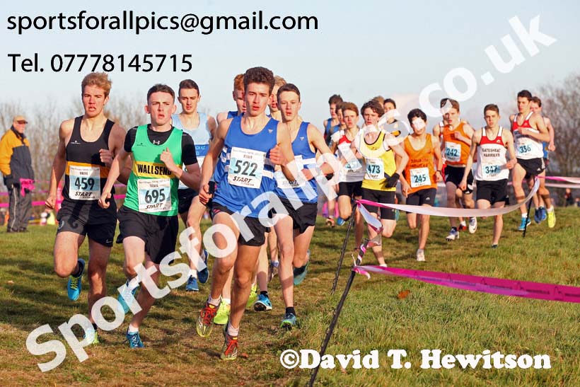 Mens under-17s 2017 Start Fitness North Eastern Harrier League, Aykley Heads, Durham. Photo:  David T. Hewitson/Sports for All Pics